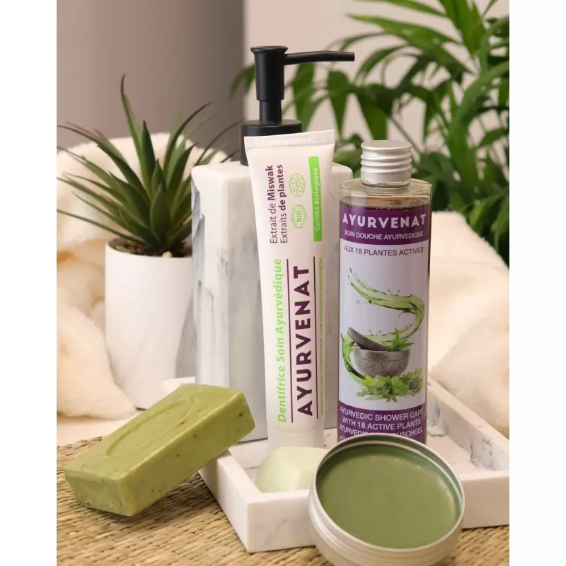 Gel douche ayurvédique BIO aux 18 plantes - 200ml - Ayurvenat