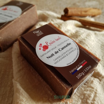 Savon exfoliant BIO à la cannelle - Nuit de Cannelle - Louise émoi