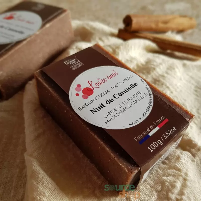 Savon exfoliant BIO à la cannelle - Nuit de Cannelle - Louise émoi
