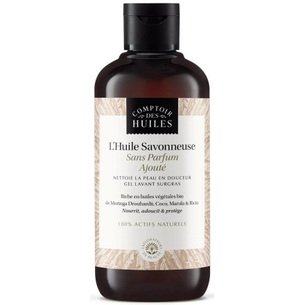 Huile de douche BIO - sans parfum - Comptoir des Huiles