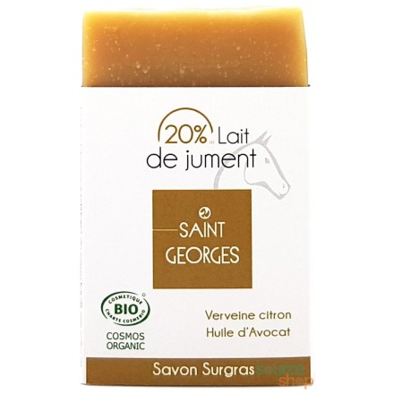 Savon BIO lait de jument & argile verte - verveine, citron & avocat - Saint-Georges