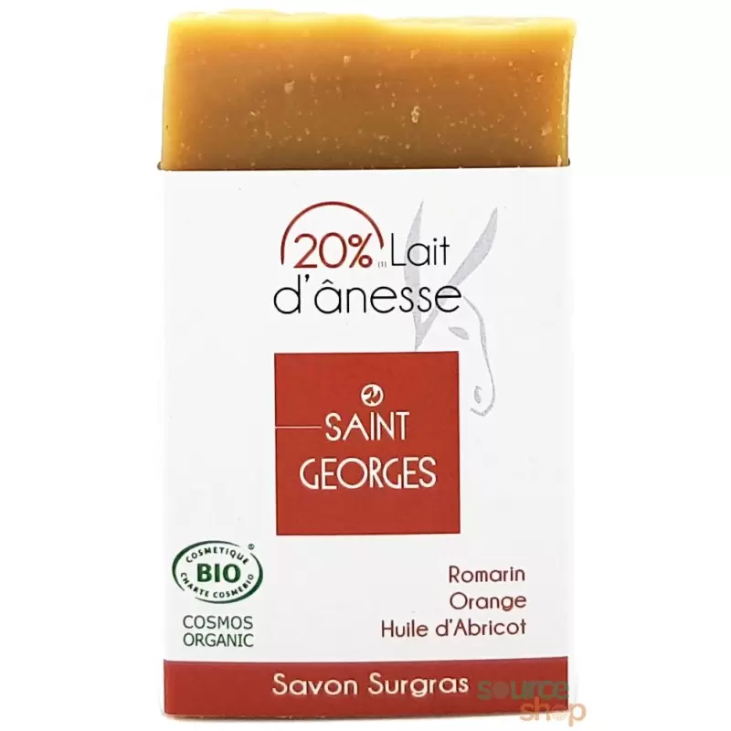 Savon BIO au lait d'ânesse & abricot, orange & romarin - Saint-Georges