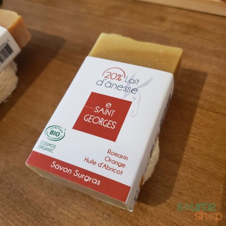 Savon BIO au lait d'ânesse & abricot - orange & romarin - Saint-Georges