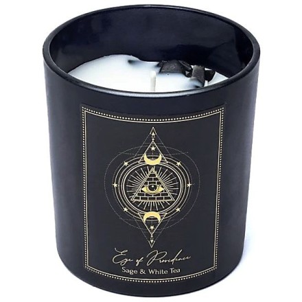 Bougie Sauge, Thé blanc & Obsidienne noire - Eye of Providence - PureWorks