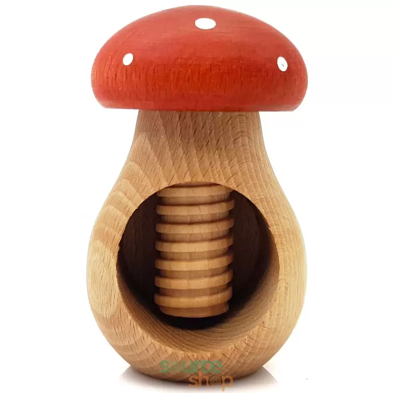 Casse-noix à vis Champignon en bois de hêtre du Jura