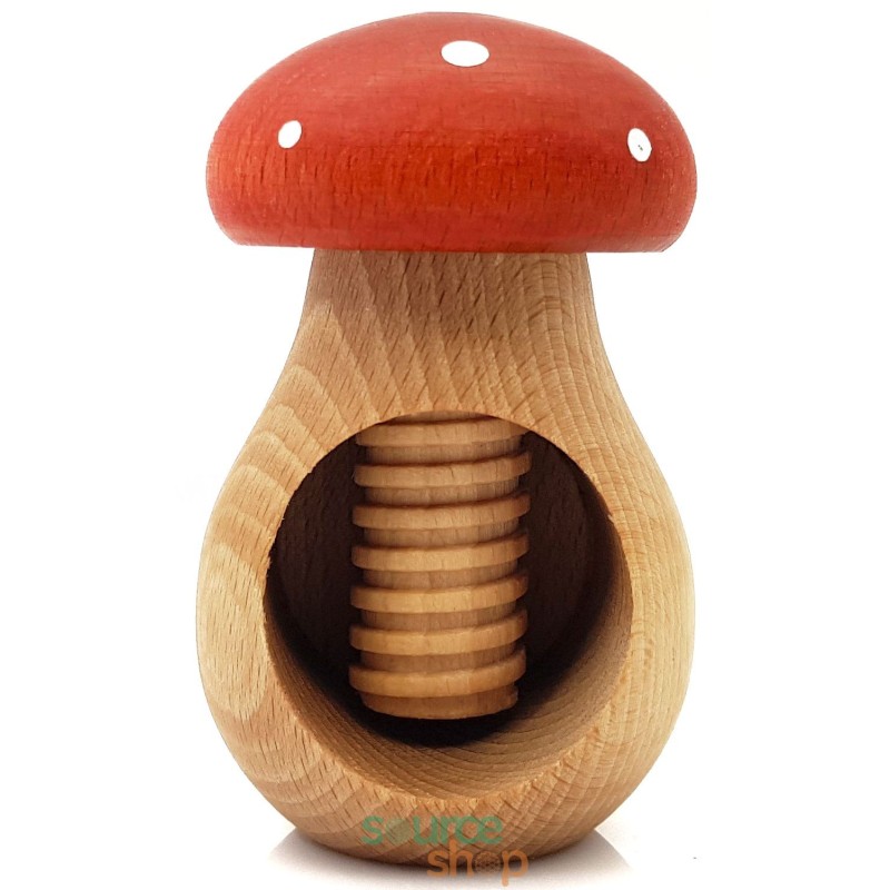Casse-noix à vis Champignon en bois de hêtre du Jura