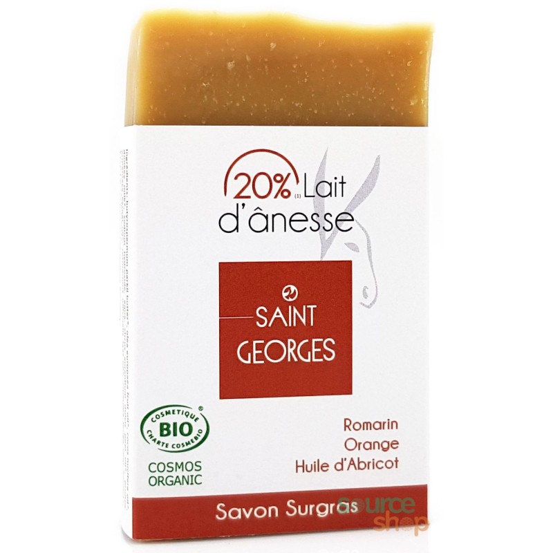 Savon BIO au lait d'ânesse & abricot, orange & romarin - Saint-Georges