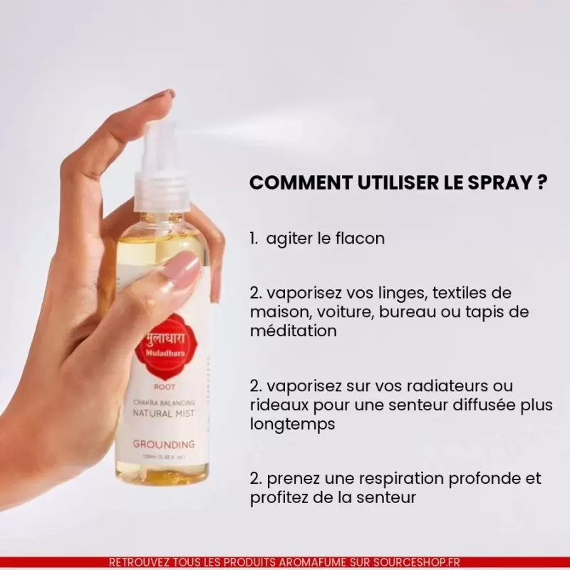 Spray d'ambiance Enracinement - Chakra Racine - Muladhara - Aromafume