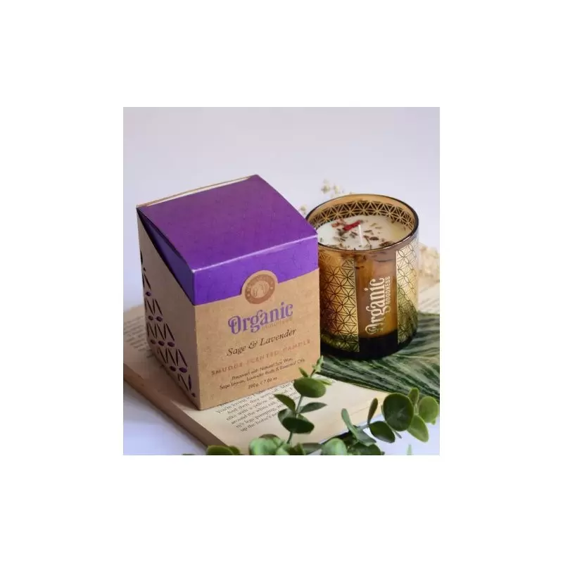 Bougie ayurvédique Sauge & Lavande - vegan - Organic Goodness