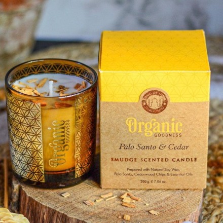 Bougie ayurvédique Palo Santo & Cèdre - vegan - Organic Goodness