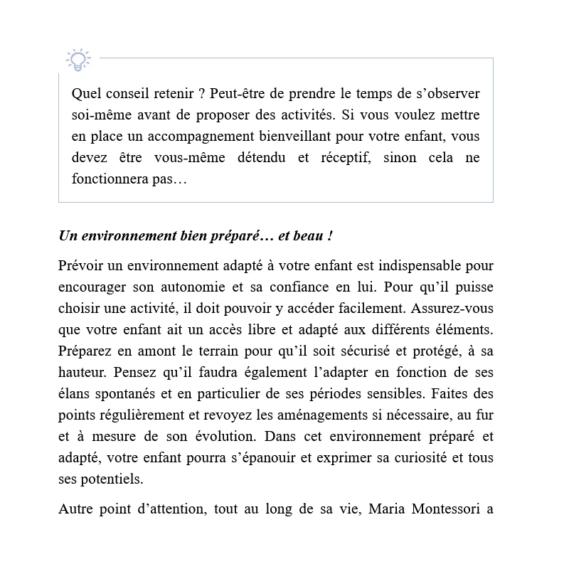 Eveiller son bébé avec Montessori