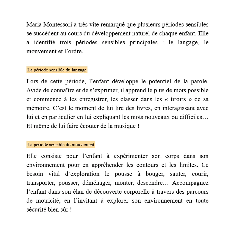 Eveiller son bébé avec Montessori