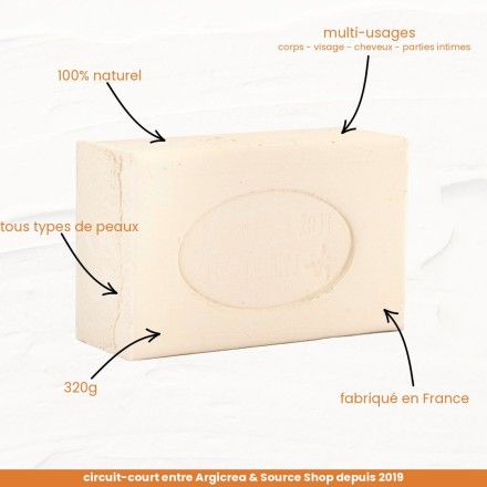 Pain d'Argile blanche - Kaolin - 320g - Argicrea