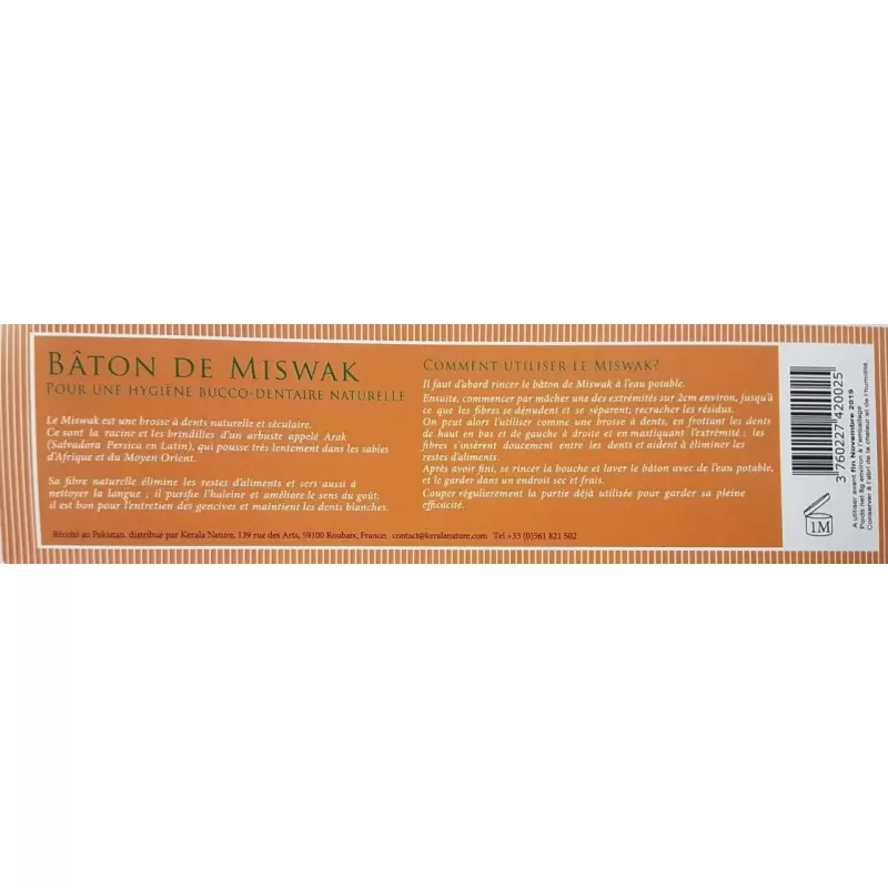 Bâton de Miswak arôme citron - Siwak 