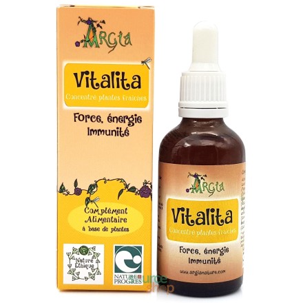 Concentré de plantes BIO - énergie & immunité - Vitalita - Argia