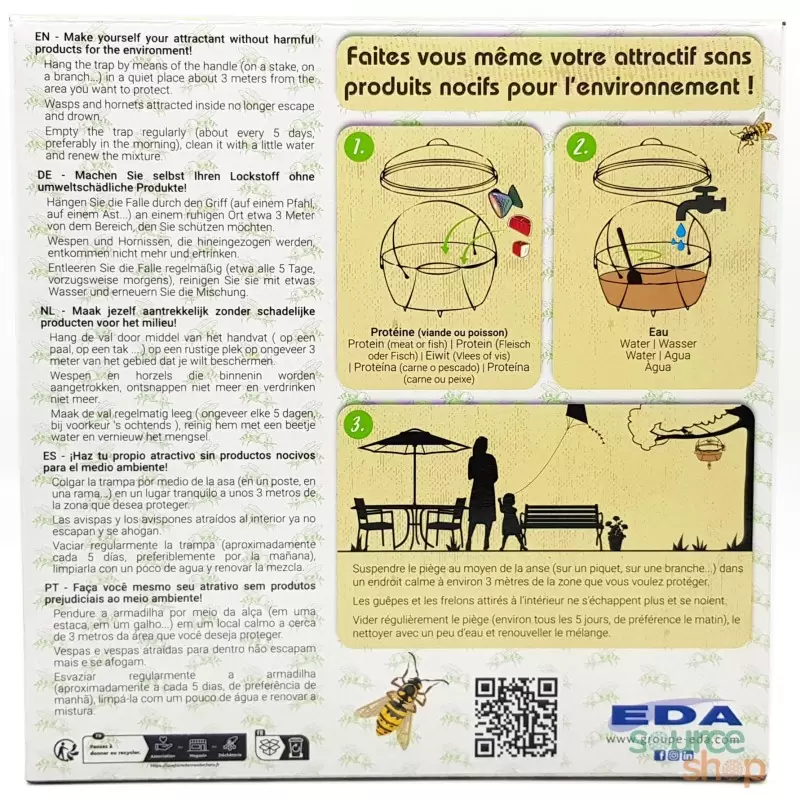 Piège à guêpes & frelons - Fabrication Française - EDA