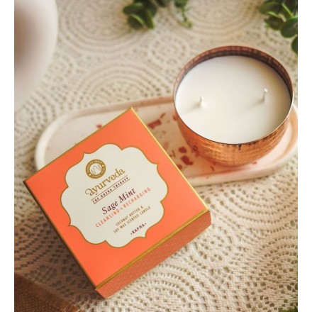 Bougie vegan Sauge & Menthe - Kapha - Song of India