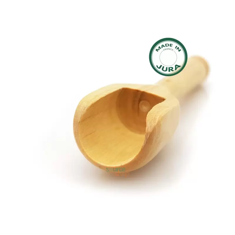 Cuillère à fleur de sel en buis du Jura - 8.5cm - Artisanale & Locale