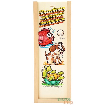 Domino "Animaux Familiers" en Tilleul & Hêtre du Jura - Artisanal