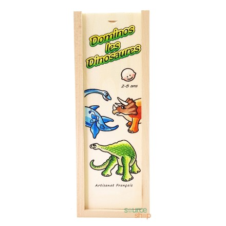 Domino "Les Dinosaures" en Tilleul & Hêtre du Jura - Artisanal