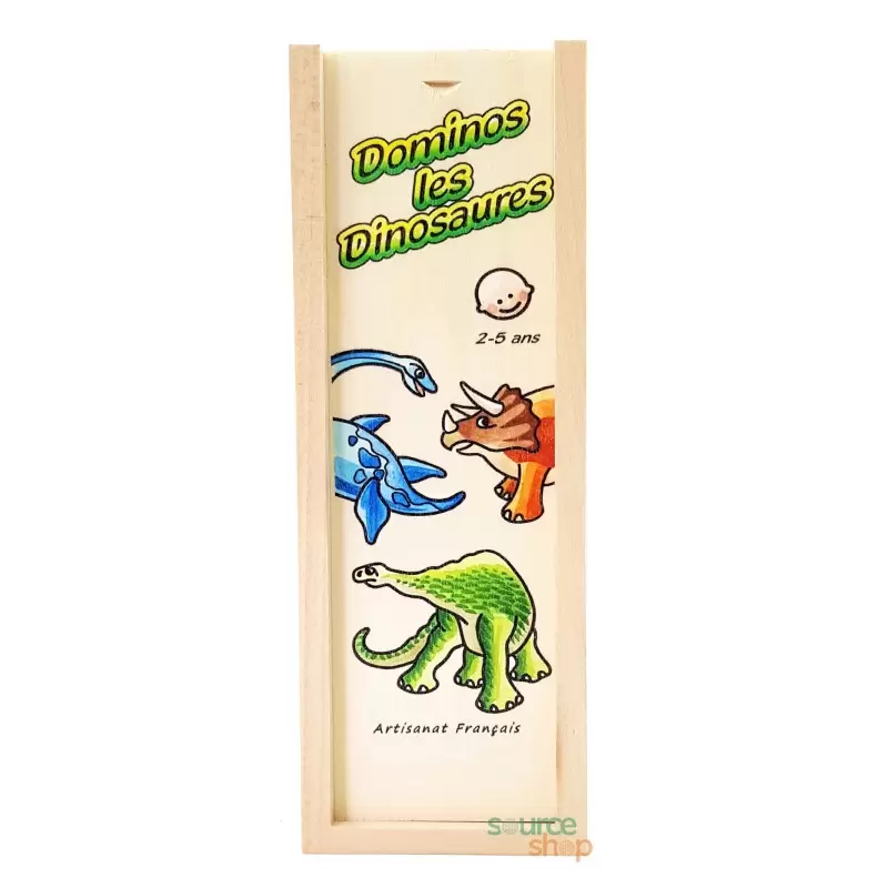Domino "Les Dinosaures" en Tilleul & Hêtre du Jura