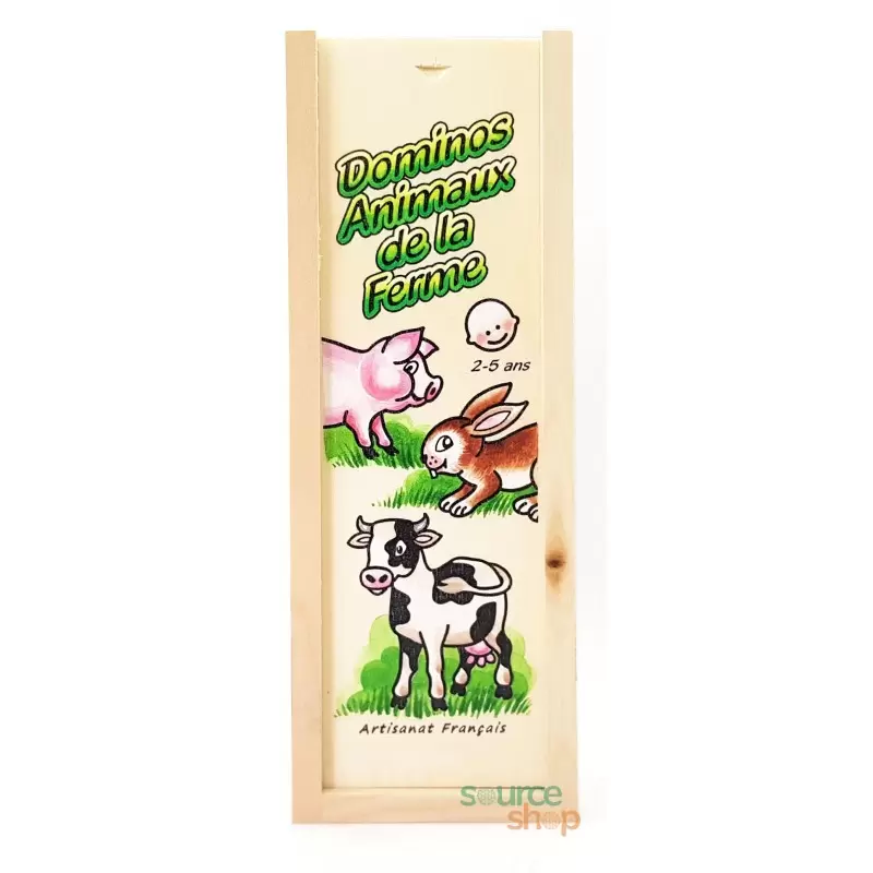 Domino "Animaux de la Ferme" en Tilleul & Hêtre du Jura