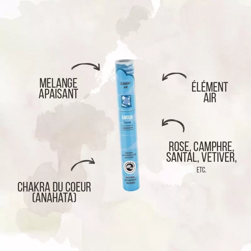 Encens ayurvédique Amour - Elément Air - Les Encens du Monde