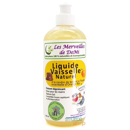 Liquide vaisselle à la cendre & Orange douce BIO - consigne - Les Merveilles de DoMi