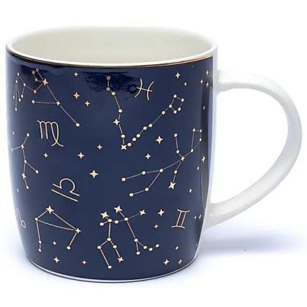 Mug à infusion en porcelaine Astrologie + filtre en inox