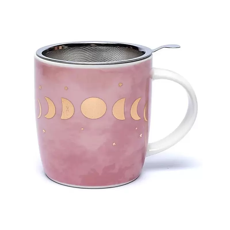 Mug à infusion en porcelaine avec filtre en inox - Phases de Lune