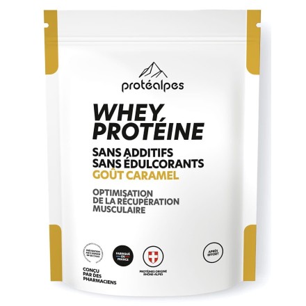 Whey Protéine Caramel - 750g - Protéalpes