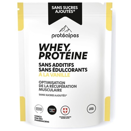 Whey Protéine Vanille - 750g - Sans Sucres Ajoutés - Protéalpes