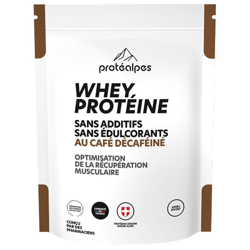Whey Protéine Café Décaféiné - 750g - Protéalpes
