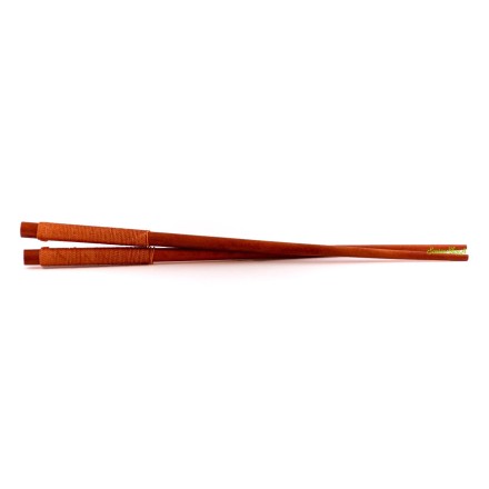 Baguettes japonaises en bois avec manche marron