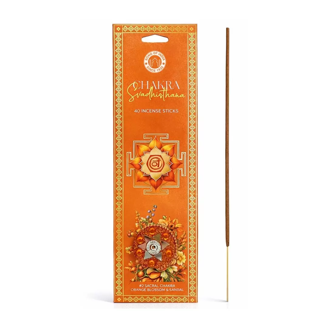 Encens Fleur d'Oranger & Bois de Santal – Chakra Sacré | Song of India
