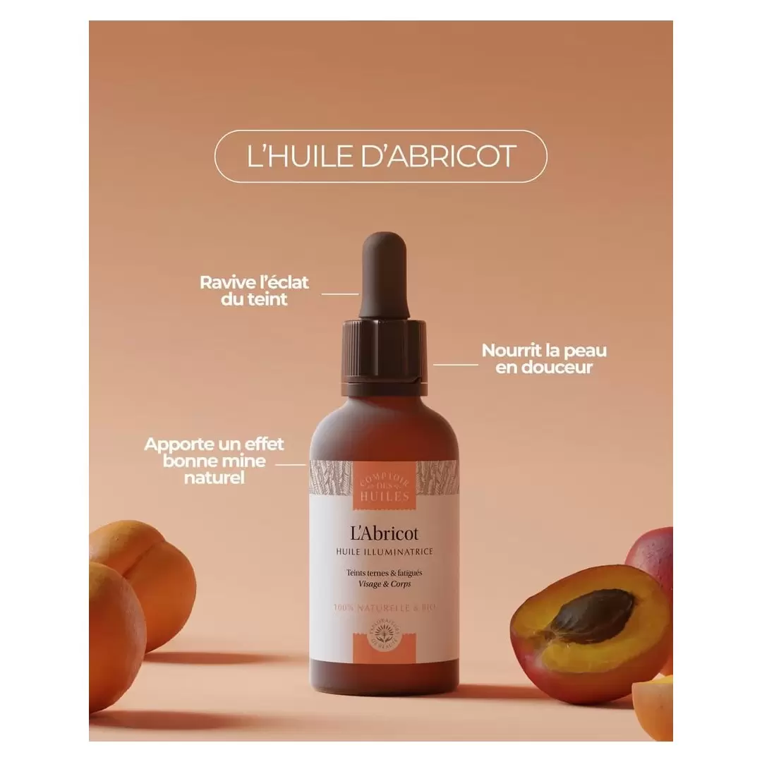 Huile d’abricot bio illuminatrice | Comptoir des Huiles