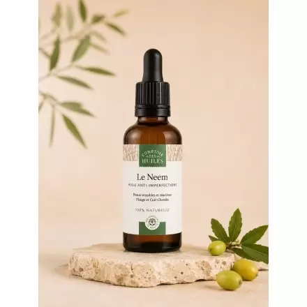 Huile de neem bio anti-imperfections | Comptoir des Huiles