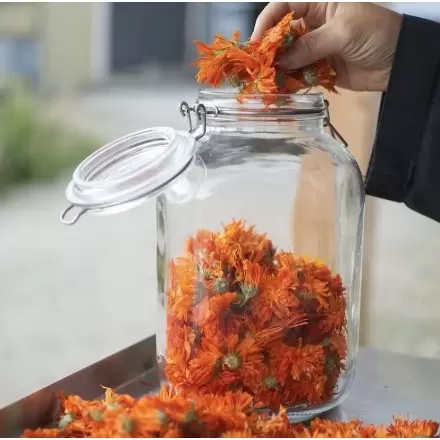Fabrication artisanale monastique du Baume Visage & Corps Sensible Camomille & Calendula Flori'sain