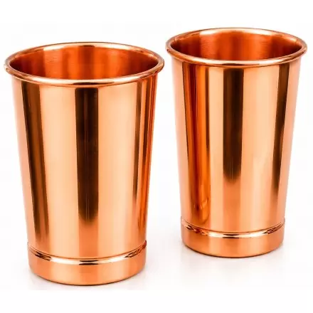 Coffret 2 verres en cuivre pur poli 300ml – Ayurveda