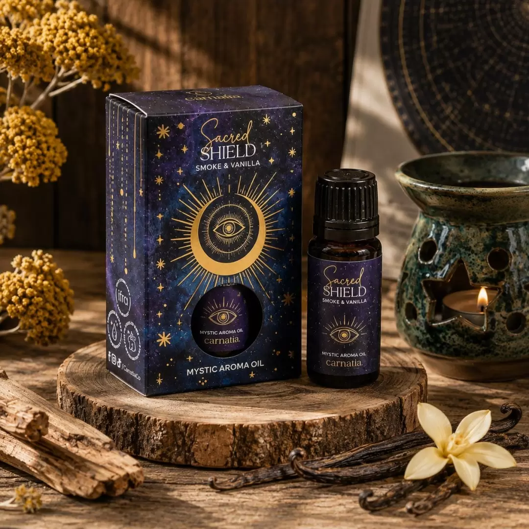 Huile aromatique Bois Fumé & Vanille – Sacred Shield – Song of India
