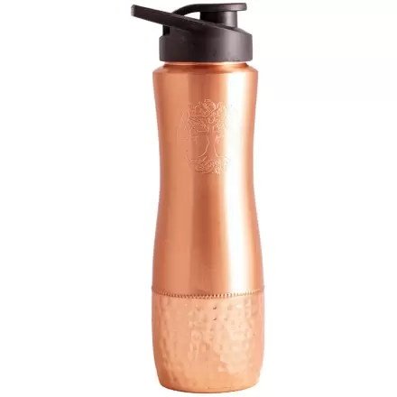 Gourde cuivre Arbre de Vie gravé - 850ml - Bouteille ayurvédique