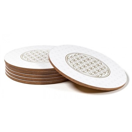Lot de 6 Sous verres Fleur de Vie