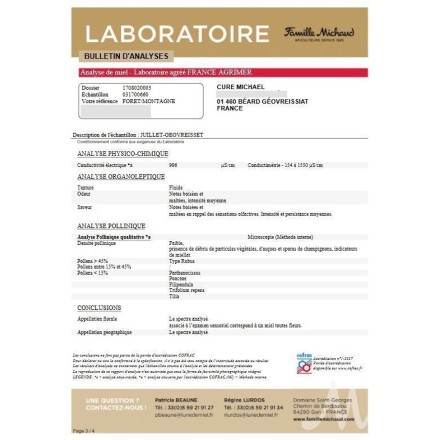 Miel crémeux du Haut-Bugey - 500g - Le Rucher des Fées Léma
