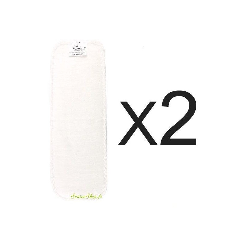 Lot de 2 renforts d'absorption en coton BIO - Boosters - Hamac