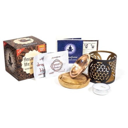 Brûleur encens & huiles essentielles - Fleur de vie - Aromafume