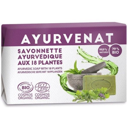 Savon ayurvédique BIO aux 18 plantes - 100g - Ayurvenat