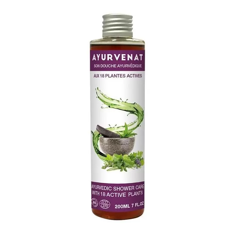 Gel douche ayurvédique BIO aux 18 plantes - 200ml - Ayurvenat