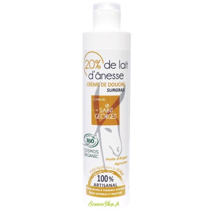 Crème de douche BIO au lait d'ânesse & argan - verveine & agrumes - Le Prieuré de Saint-Georges