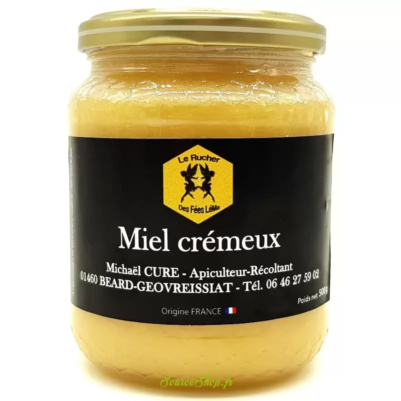 Miel crémeux du Haut-Bugey - 500g - Le Rucher des Fées Léma