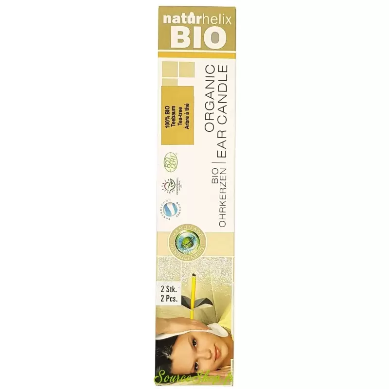 Paire de bougies auriculaires BIO à l'arbre à thé